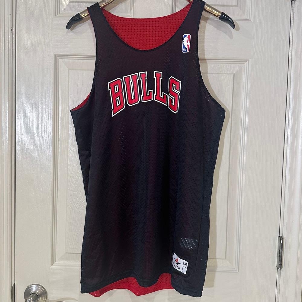 Alleson Athletic Chicago Bulls Reversible Jersey Black Red Mesh Mens Medium #4